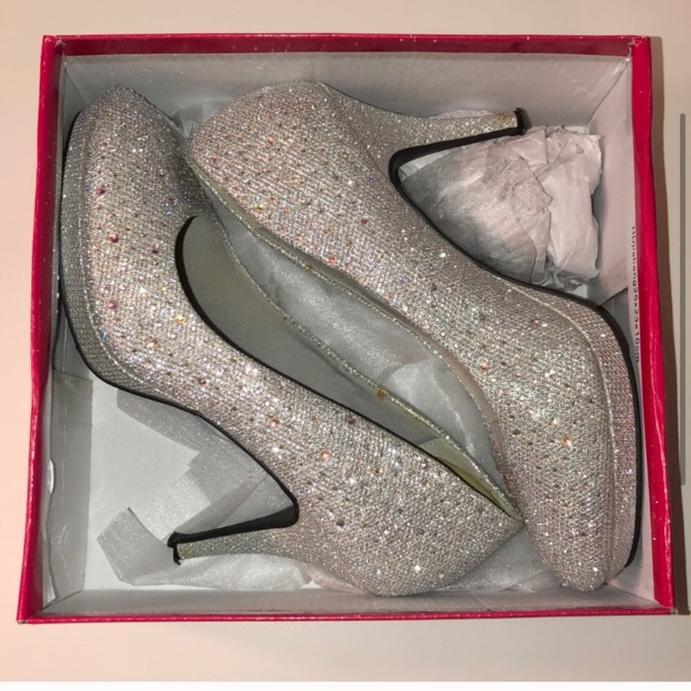 Silver Slipper Heels